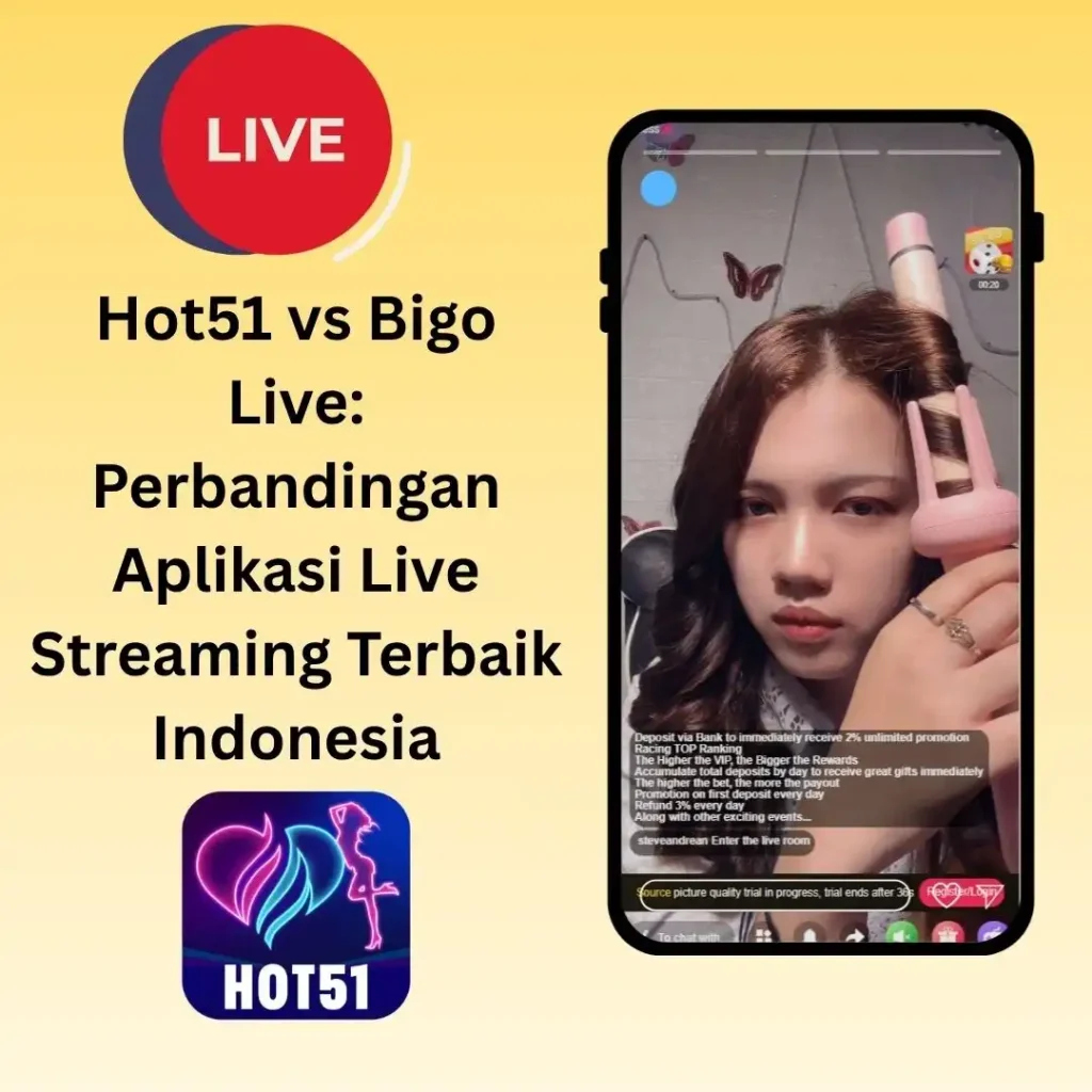 Hot51 vs Bigo Live: Perbandingan Aplikasi Live Streaming Terbaik Indonesia